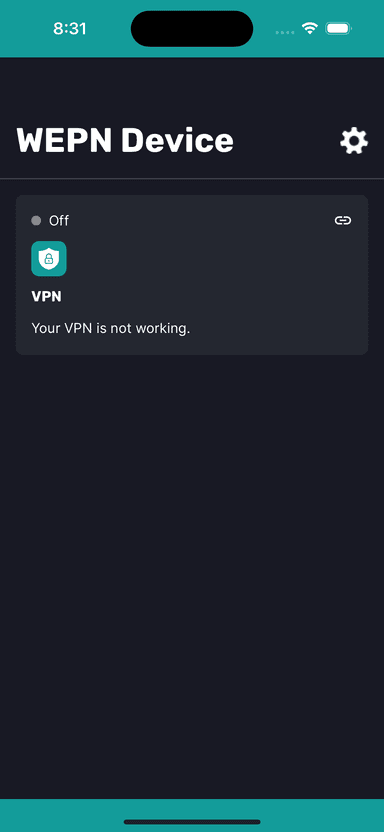 WEPN App Home Screen