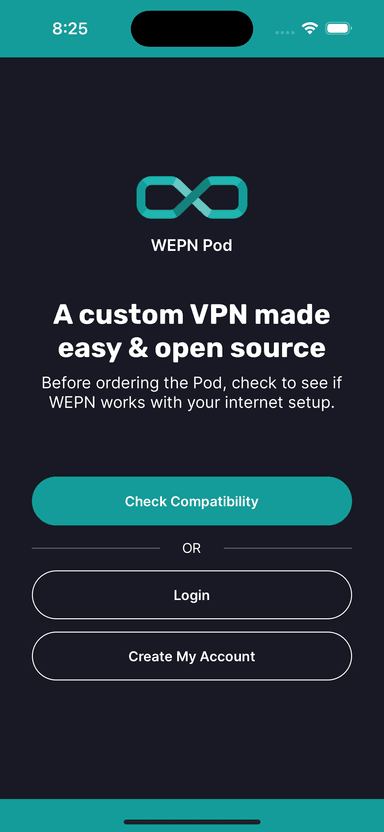 WEPN App Landing Screen